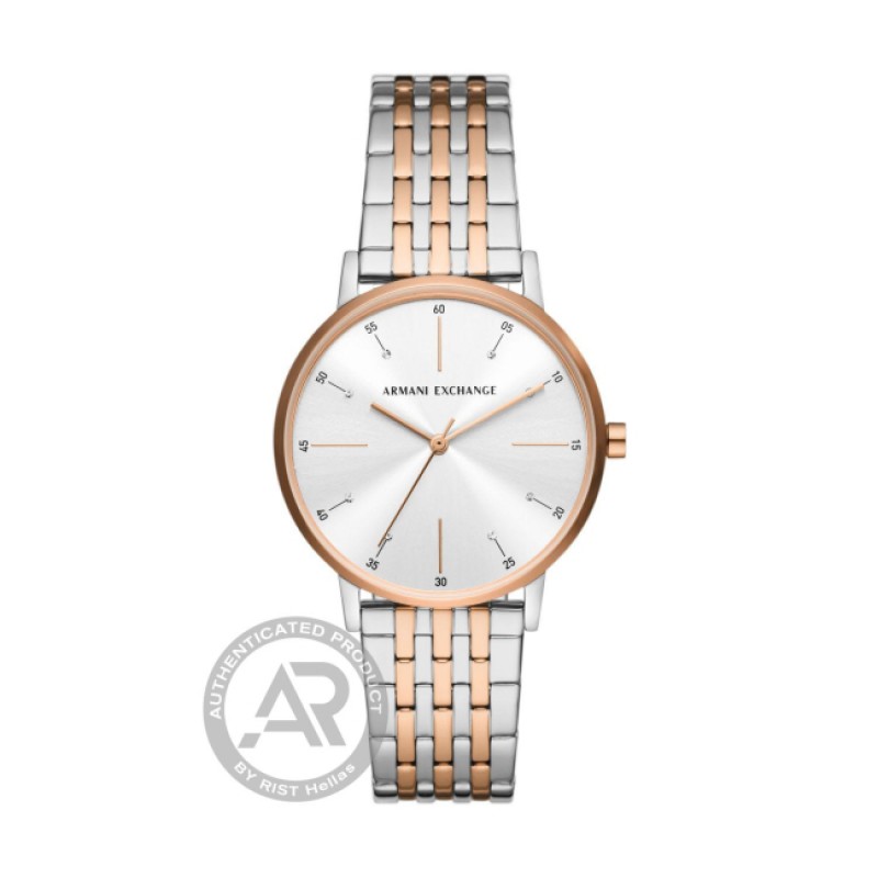 Two tone best sale armani watch